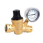 739450360661 Esright Brass Water Pressure Regulator With Gauge For