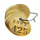 87367 Brady Diameter Stamped Brass Valve Tags Numbers Legend 754473873677