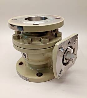 D9-f1-3 A-t Controls At Inch Used Ball Valve Flanged Class 150 Cf8m/rtfe/316ss