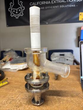 R-dp38 Across International Senco Drain Port Valve Ptfe For Glass Reactor Or Rotary Evaporator Glassware Lab