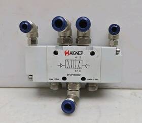 01vp150002 Aignep Usa 5/2 Double Air-actuated Valve Pilot G1/8 Inch Ports 10 Bar Max