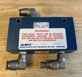 622501 Aladco Dual Check Valve 1/4 Used