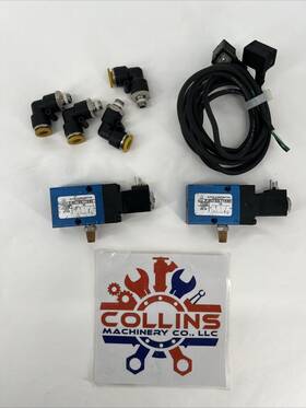 P-mc1ss-115 Alkon Corporation P-mc1ss-115/60 Lot Of 2 Solenoid Valves 3/8 Inch Ports 2-position 3 Ways