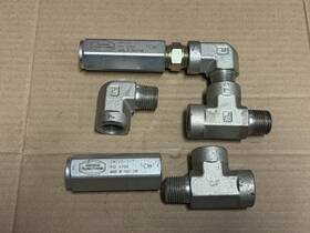 Anchor Fluid Power Sn1/2-1-7 One Way Valves 4 Parker T 90 Deg Elbows