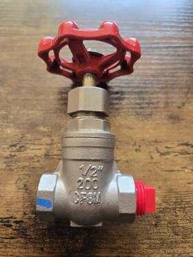 Gl11w6n Anix Gl11w6n/200/125 1/2 Inch Sharpe Gate Valve Female Threaded Npt 200 Wog Stainless Steel 316