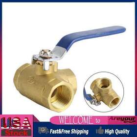 I012-a028 Areyourshop 3-way Ball Valve Female T Port Lever Handle 3/4 Inch Npt Made Of Forged Brass Usa