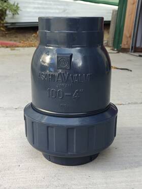 1210-040 Asahi Av 1210040 Pvc Ball Check Valve 4 Inch True Union Sch80