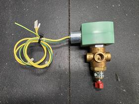 23810-032-d Asco 3-way Brass Solenoid Valve Mp-c-082 120v With Manual Override