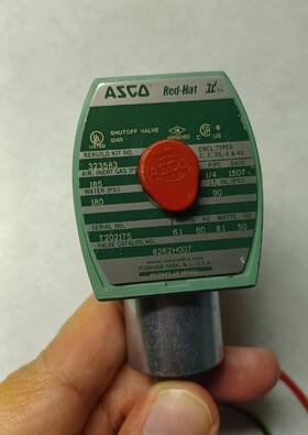 8262h007 Asco Red Hat Ii Solenoid Valve 1/4 Inch Pipe 8.1 Watts Preowned - Item G