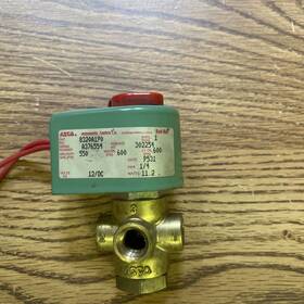 8320a1090 Asco 8320a190 3 Way Valve 1/4ft Solenoid 12 Vdc