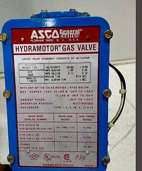 Ah2d112a5 Asco Ah2d112a Hydramotor Gas Valve Actuator 120v 6-14 Sec Opening 1 Closing