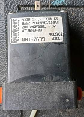 00167639 B Rkert Burkert 5330 C2.5 Epdm Ks Ba62 P 145psi/10 Washer Solenoid Drain Valve 240/60 Ac