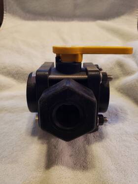 Vl1016 Banjo V075sl 3/4 Inch Fnpt Polypropylene Ball Valve 3-way 200 Psi Max