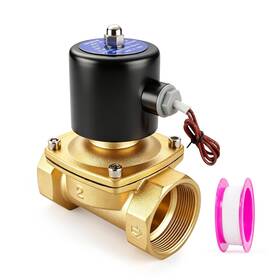 Baomain 2w-500-50-12v 2 Inch Brass Electric Solenoid Valve Dc 12v Normally Closed Nc Dn50 Direct
