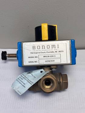 8p0131-c1-3 Bonomi 8p0131-c1-3/4 8p0130-3/8-c1 Pneumatic Spring Return Brass 3-way T-port Valve