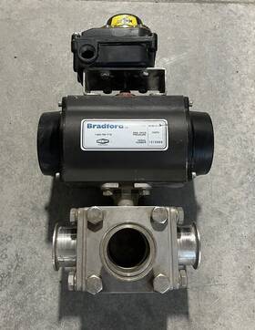 Rp-ba-101-sr Bradford Dixon Pneumatic Actuator W Als 10 2 Inch 3-way Ball Valve