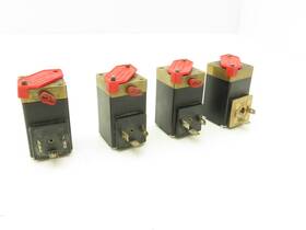 00450216 Burkert 0212 A 1/8 Fkm Br Plunger Valve 2/2-way 24vdc Solenoid Lot Of 4