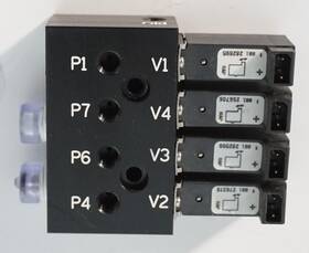 121988 Burkert 6144 Manifold With Four Flipper Solenoid Valve Sy-6144-syringe