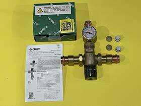 521516ac Caleffi 521 Thermostatic Mixing Valve 3/4 Inch Press With Gauge Checks