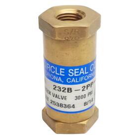 232b-2pp-0.15 Circle Seal Controls Check Valve 1/4in X Npt 0-3000psig