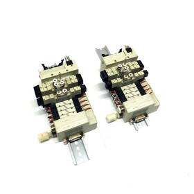3ga1669-a2nh Ckd N4g1-er Lot Of 2 Solenoid Valve Manifold Blocks With 6 Valves