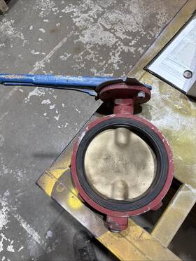 B080rnwabl Demco 8 Inch Red Sn Wafer Style Butterfly Valve - Di Body X Alum Bronze Disc Buna Seat