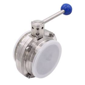 Dernord 760960642800 Sanitary Butterfly Valve With Pull Handle Stainless Steel 304 Tri Clamp Clove