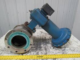 9244366 Dezurik 6 Inch V-ball Valve With Acuator And Indicator Stainless Flanged