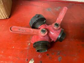 S1750 Dixon 1pzc7 Used Brass Wye Gate Valve 1.5 Inch F X 2 Male Nst With Reducer