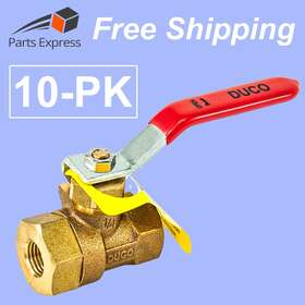 Duco #80-1/4 10-pk 1/4 Inch Bronze Ball Valve 200 Wsp For High Pressure Steam Service #80