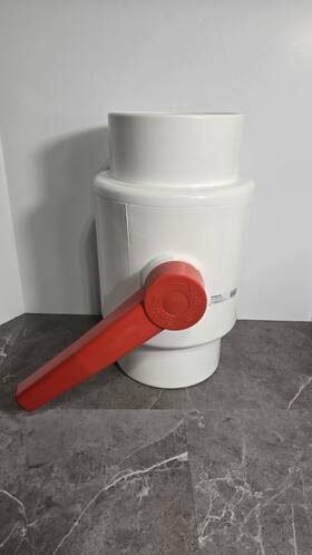Pn260s600 Everflow 260s600 6 Inch Pvc Solvent Ball Valve T Handle 150psi 73 Deg. F.