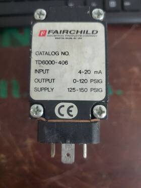 Ta6000-406 Fairchild Ip Electro-pneumatic Transducer 0-120psig Ta69ms