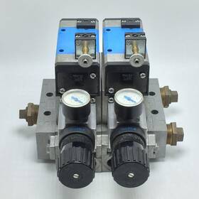 2-d-3-c-lr-zp-p-d-3 Festo Mfh-5/2-d-3-c-lr-zp-p-d-3 Two Solenoid Valve Assy With Manifold And Regulator
