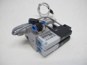 Mha4-m1h-3 Festo Mha4-m1h-3/2g-4 Manifold Block With 3x Air Solenoid Valves
