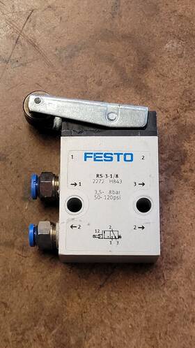 Rs-3-1 Festo Rs-3-1/8 Roller Lever Pneumatic Valve 4mm Tubing Connections