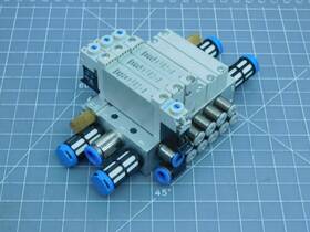 Vuvg-b10-p53c-zt-f-1p3 Festo Lot Of 3 Solenoid Valve With Manifold T150535
