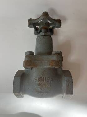 N300-10 Fisher 1300-10 Controls 1.25 Inch 400 Psi Industrial Shutoff Globe Valve Threaded