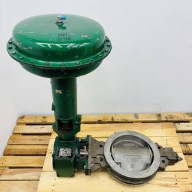 8510-1052 Fisher Butterfly Valve 12 Inch 150# 8510 Stainless Steel With 1052 Size 60 Actuator