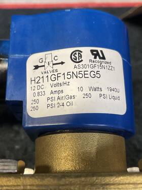 H211gf02z4eg5 Gc Valves 2-way 3/4 Inch Npt 12 Dc 250 Psi