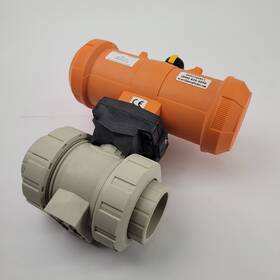 199231137 Georg Fischer Ball Valve With Acutator Type 231 Pp-h Fpm Pmax 7bar