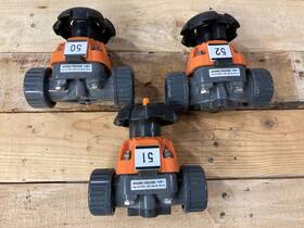Typ-314 Georg Fischer Qty 3 - Manual Diaphragm Valve Typ 314 3/4 Inch Dn 20 Pn 10 Pvc