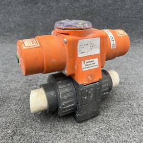 199.224.317 George Fischer Pa-20 Actuator With 1-1/2 Inch 346 Ball Valve Used