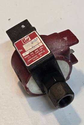 816-059 Graham-white Compressor Solenoid Valve 48-75 Vdc Max. Pr. 200lbs