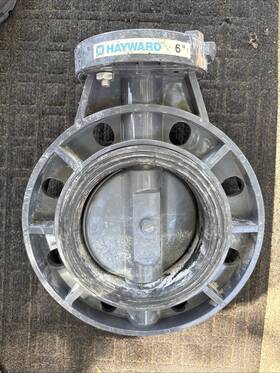 Bycs1060e1lga Hayward Flow Control Butterfly Valve 6 Inch Pvc/epdm No Handle