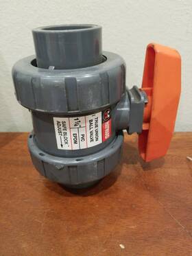 Tb1200ste Hayward Pvc True Union Ball Valve 1-1/4 Inch Socket Safe Block Adjust Epdm V88