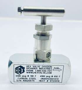 Hn491s3331413 Hex Parker Rexroth Danfoss Swagelok Unused Needle Valve Regulator 6580psi 1/2 Inch Nptf