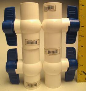 Vbv-p40-e5b Homewerks 1 Inch Cpvc 1/4 Turn Ball Valve Inline Water Shut Off Blue