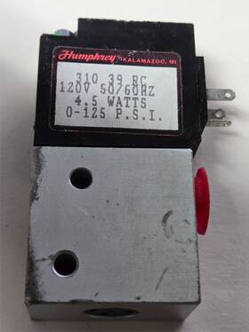 310-39-rc Humphrey 120v 50/60hz 4.5 Watt 0-125 Psi Pneumatic Solenoid Valve