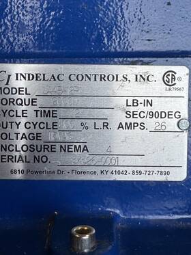 La4b-12p1 Ici- Indelac Controls Inc. Electric Valve Actuator 115vac 2000 Lb-in