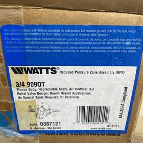 Mros10065572-0387121 Industrial Mro Watts 0387121 909 Quart 3/4 Inch Nsmp
